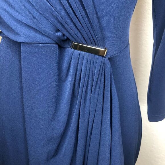 NEW Charter Club Blue Faux Wrap Dress Size S NWT Career - Picture 5 of 16